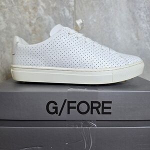 G/FORE Ladies Perforated Disruptor Golf Shoes Size 7.5 White Leather Waterproof